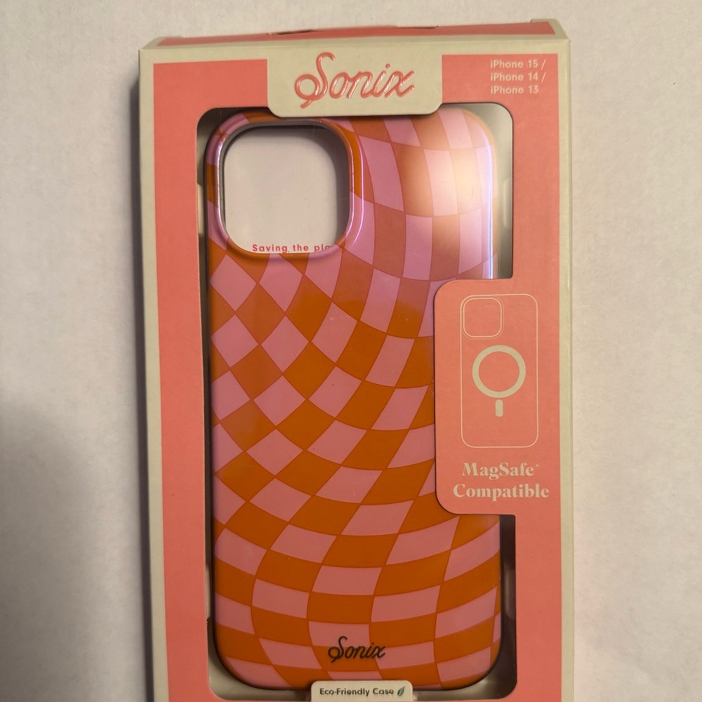 Sonix Pink and Orange iPhone 15 Case - MagSafe Compatible